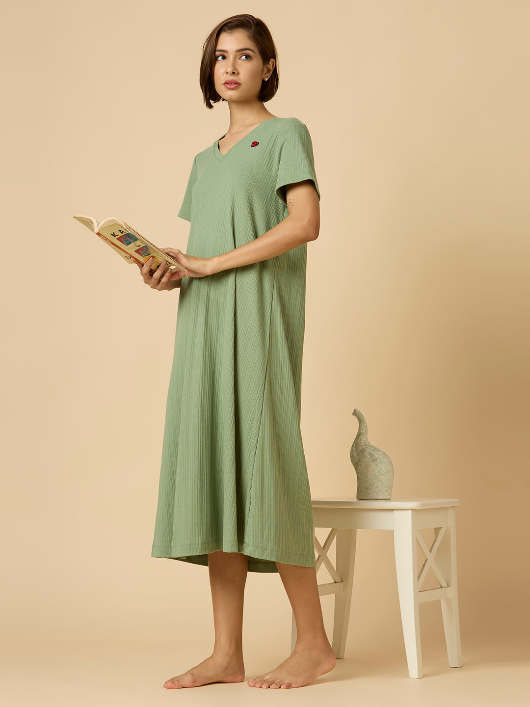 CHEMISTRY RIBBED KNIT NIGHTDRESS