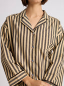 CHEMISTRY COTTON STRIPED LACE INSERT NIGHTSUIT
