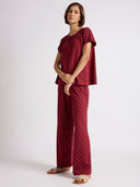 POLKA DOT COTTON JERSEY NIGHTSUIT