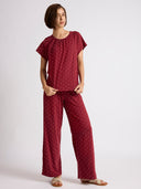POLKA DOT COTTON JERSEY NIGHTSUIT