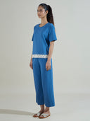 LACE TRIMED JERSEY NIGHTSUIT