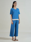 LACE TRIMED JERSEY NIGHTSUIT