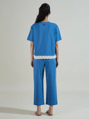 LACE TRIMED JERSEY NIGHTSUIT