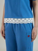 LACE TRIMED JERSEY NIGHTSUIT