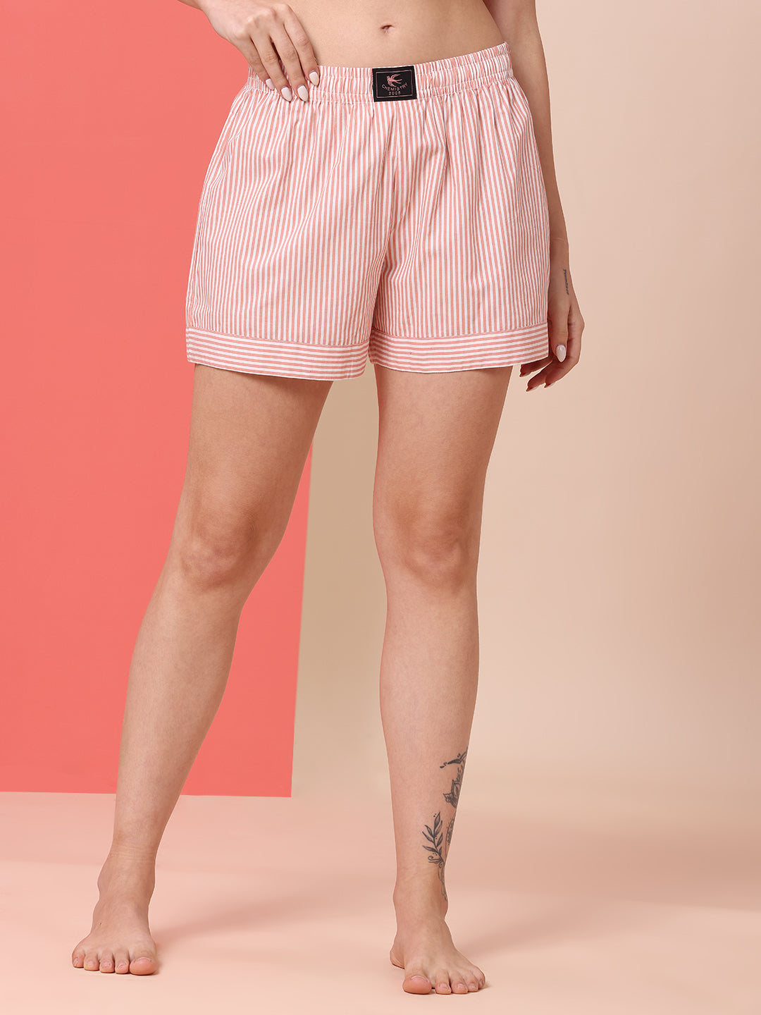 STRIPED POP OVER SHIRT & SHORTS SET