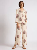 AJRAK BUTTI CRINKLE RAYON LOUNGESET