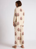 AJRAK BUTTI CRINKLE RAYON LOUNGESET