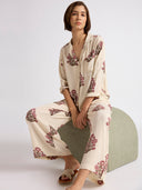 AJRAK BUTTI CRINKLE RAYON LOUNGESET