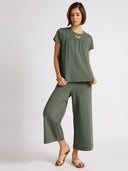 COTTON JERSEY EMBROIDERED ESSENTIAL LOUNGESET