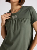COTTON JERSEY EMBROIDERED ESSENTIAL LOUNGESET