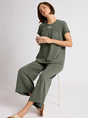 COTTON JERSEY EMBROIDERED ESSENTIAL LOUNGESET