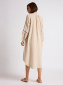 DOUBLE FABRIC COTTON CRINKLE NIGHTDRESS