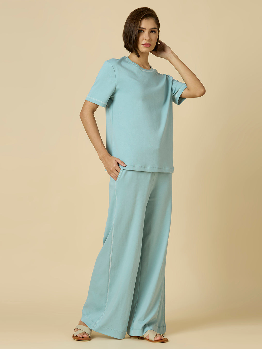 COTTON INTERLOCK JERSEY LOUNGE SET