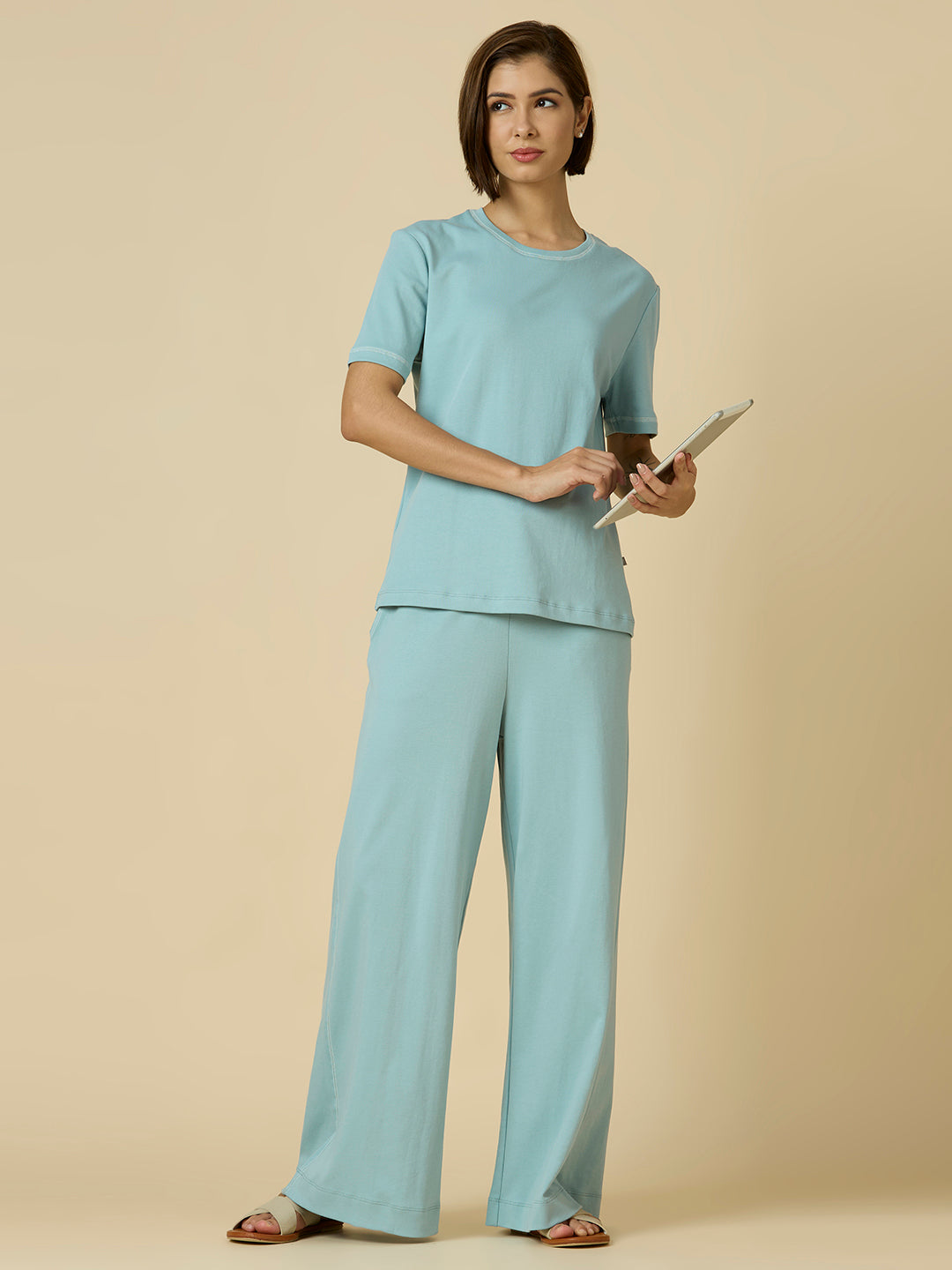 COTTON INTERLOCK JERSEY LOUNGE SET
