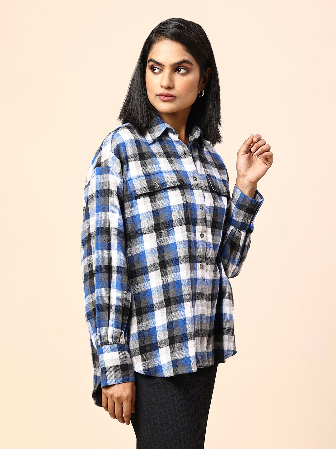 FLANNEL CHECKERED OVERSIZED SHIRT