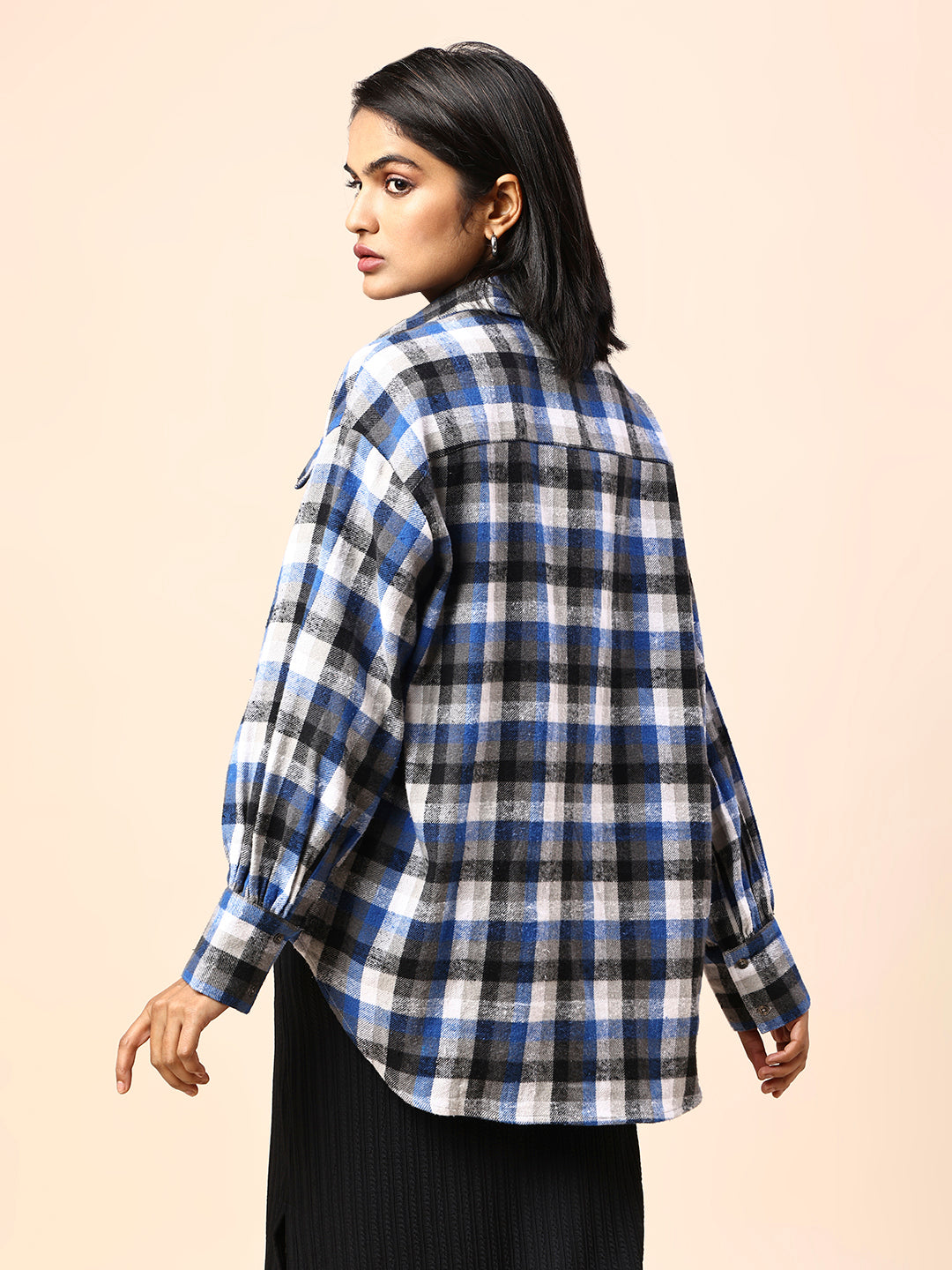 FLANNEL CHECKERED OVERSIZED SHIRT