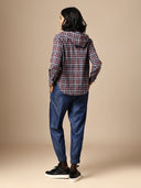 FLANNEL HOODED SHIRT & DENIM JOGGERS CO-ORD SET