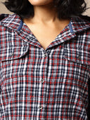 FLANNEL HOODED SHIRT & DENIM JOGGERS CO-ORD SET