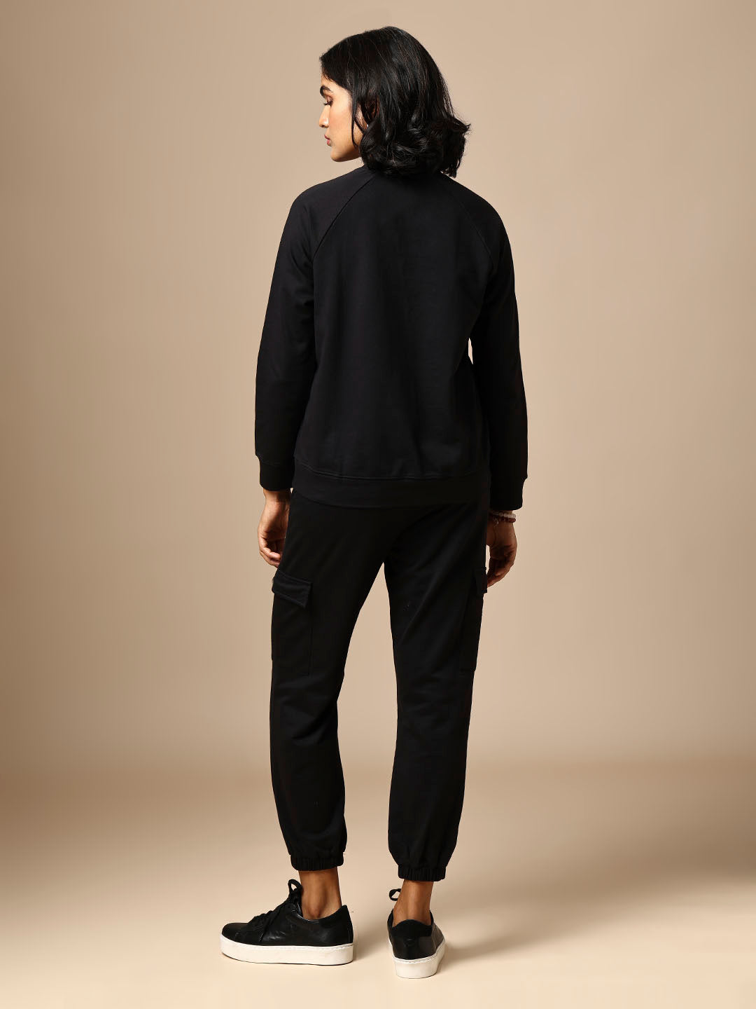 FRENCH TERRY SWEATSHIRT & CARGO JOGGERS CO-ORD SET