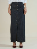 FRONT BUTTON UP 5.5OZ DENIM SKIRT