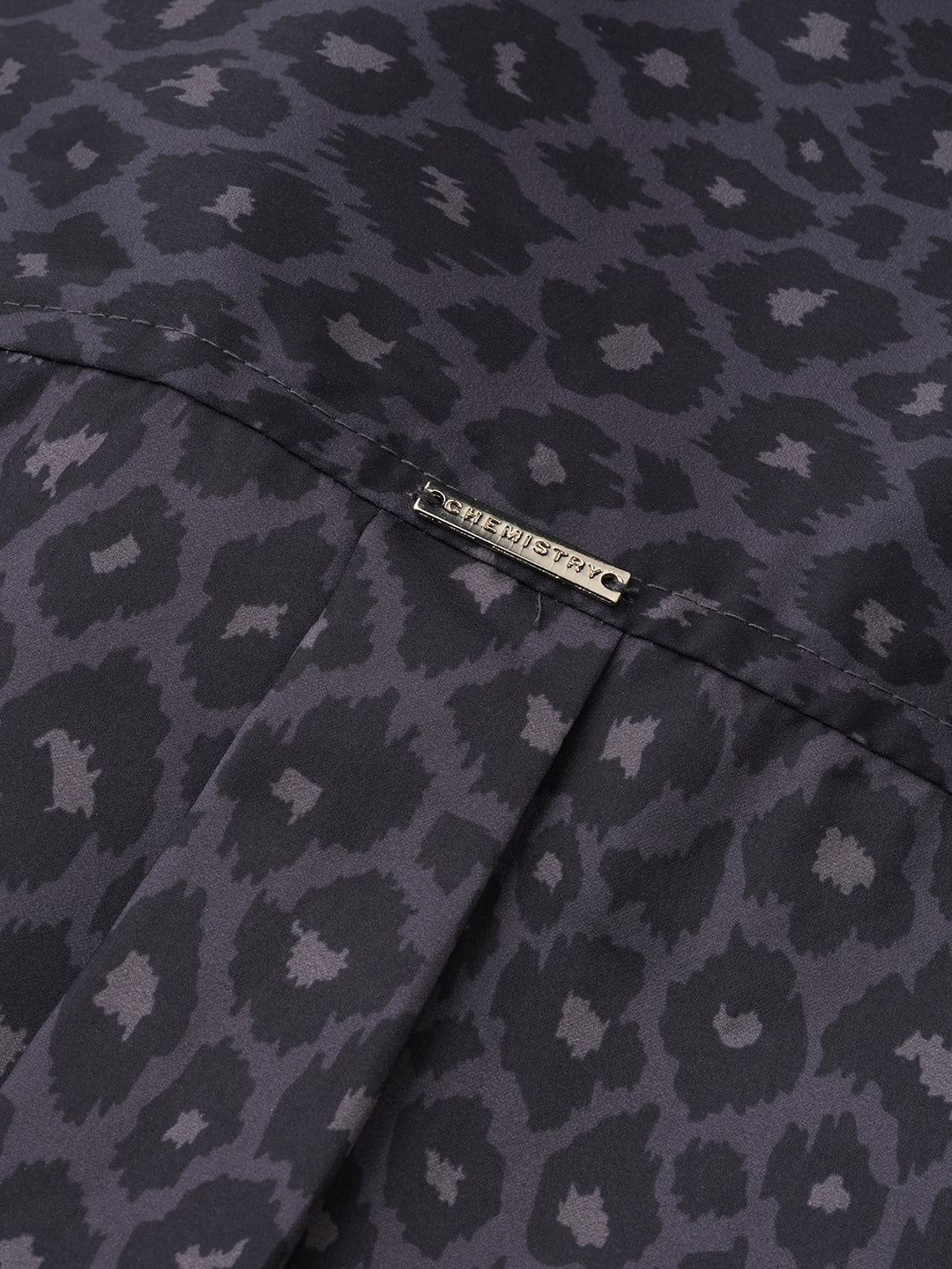 DARK LEOPARD SATIN SHIRT