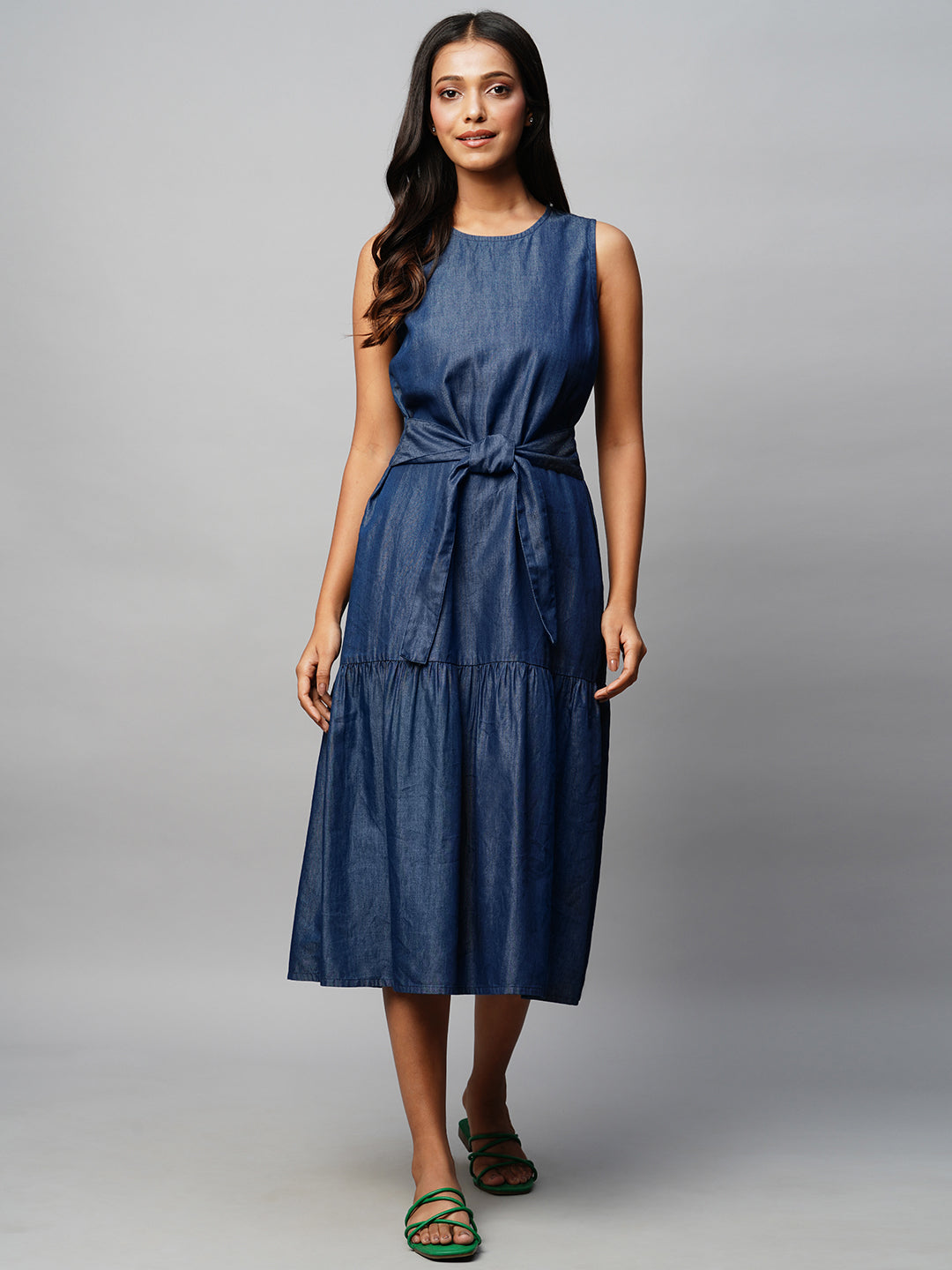 Blackpink Lisa Inspired Casual Blue Denim Mini Dress – unnielooks