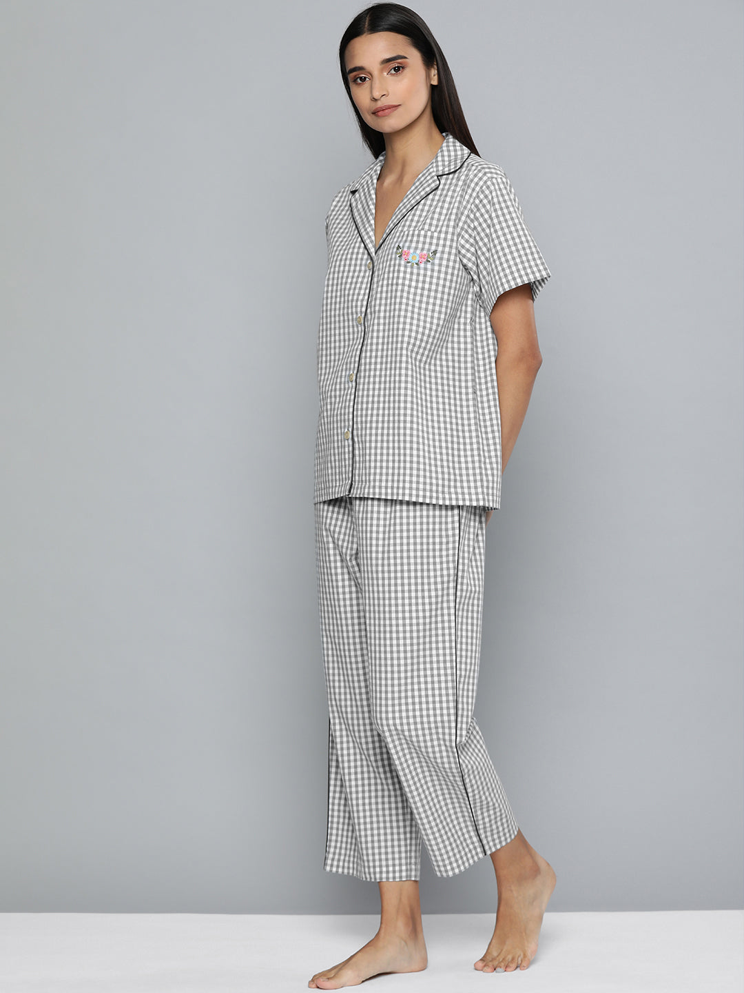 Gingham Night Suit