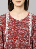Embroided Viscose Crepe Kurta
