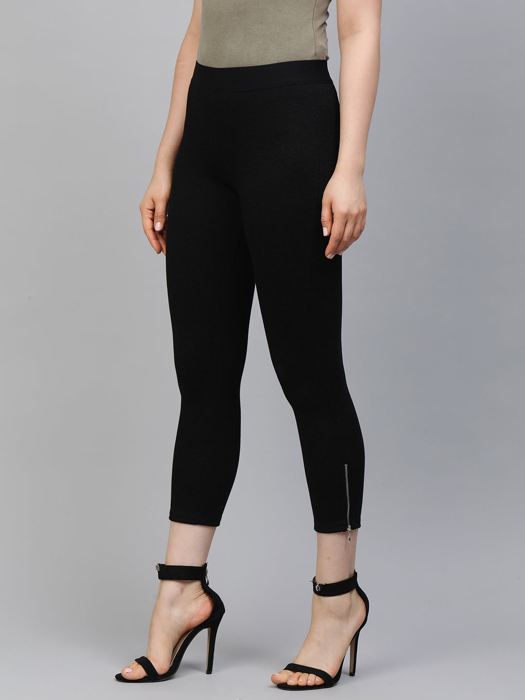 Textured Ankle Length Treggings