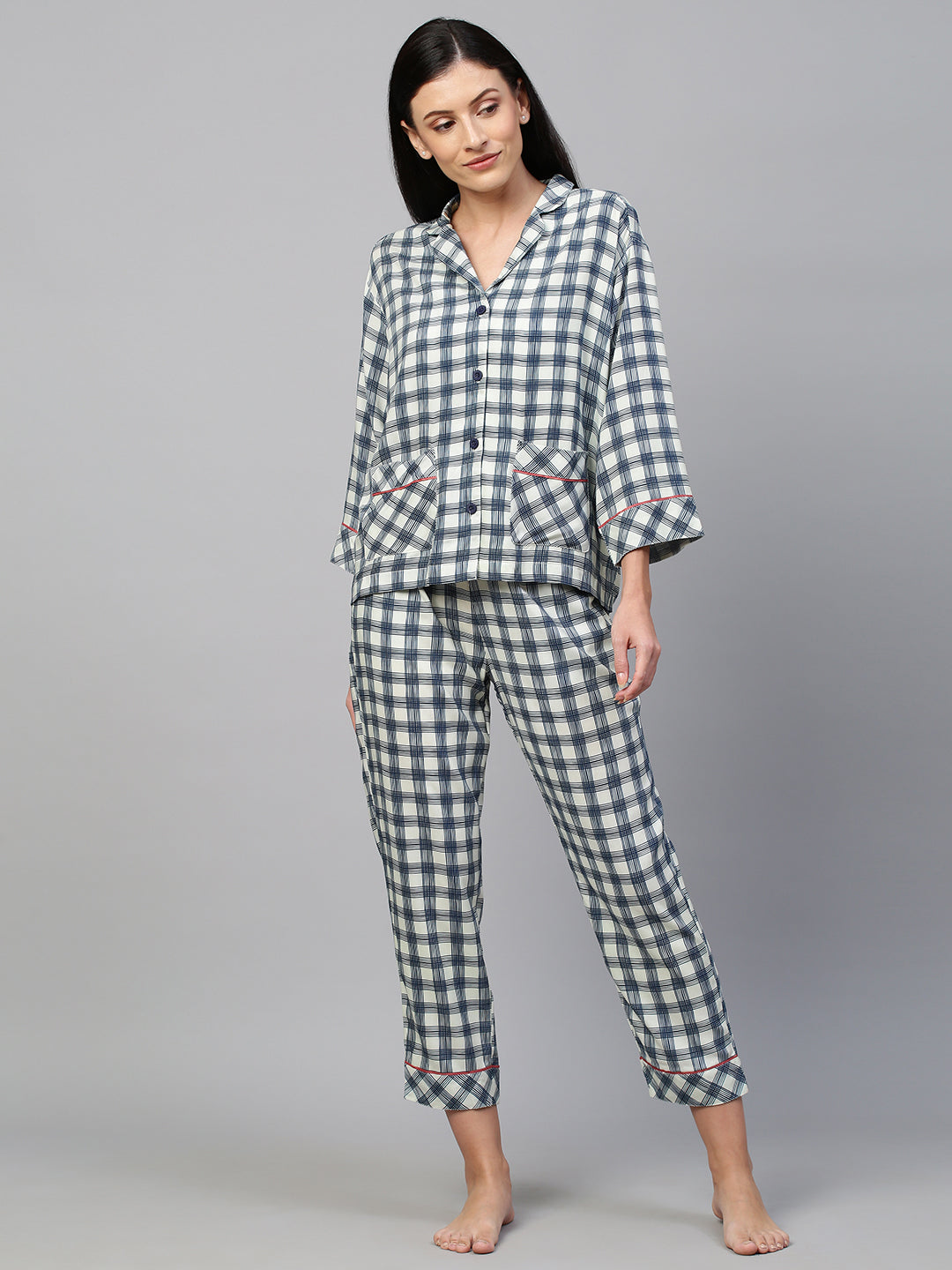 Checkered Night Suit