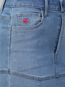 Mid Wash Denim Fit N Flare Skirt