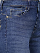 Mid Rise Wide Leg Mid Wash Jeans