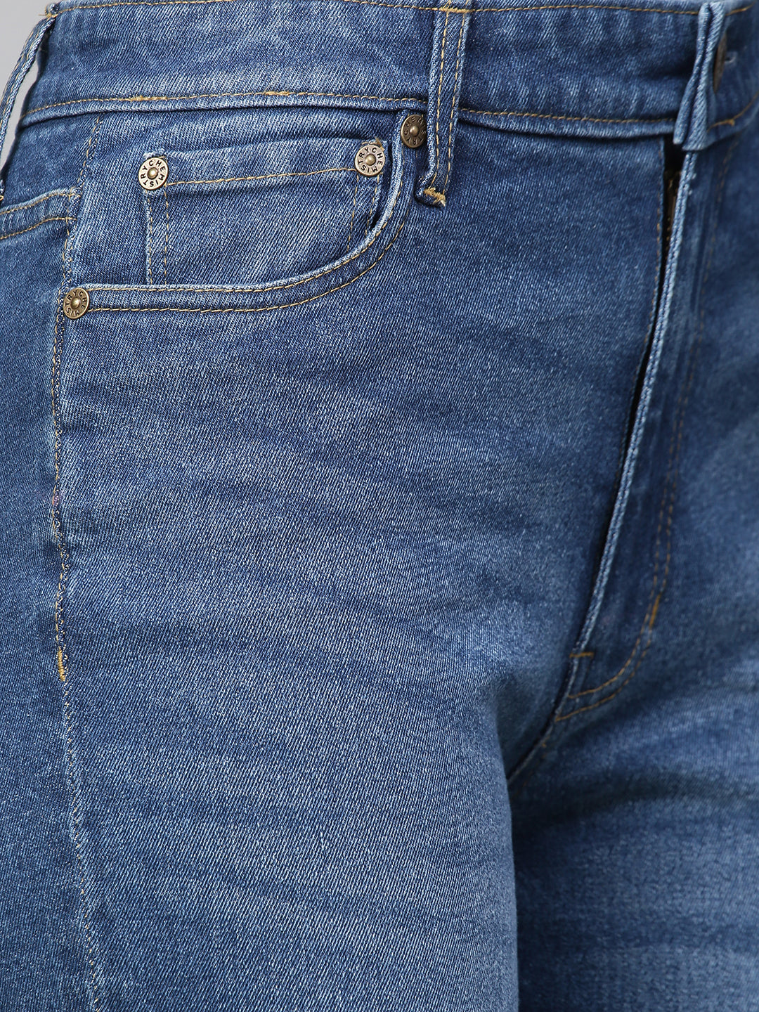 Mid Wash Boyfriend Jeans - Upturned Cuff – Chemistry