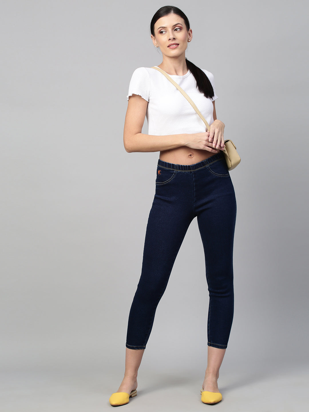 Pull On Ultra Skinny Cropped Jeans