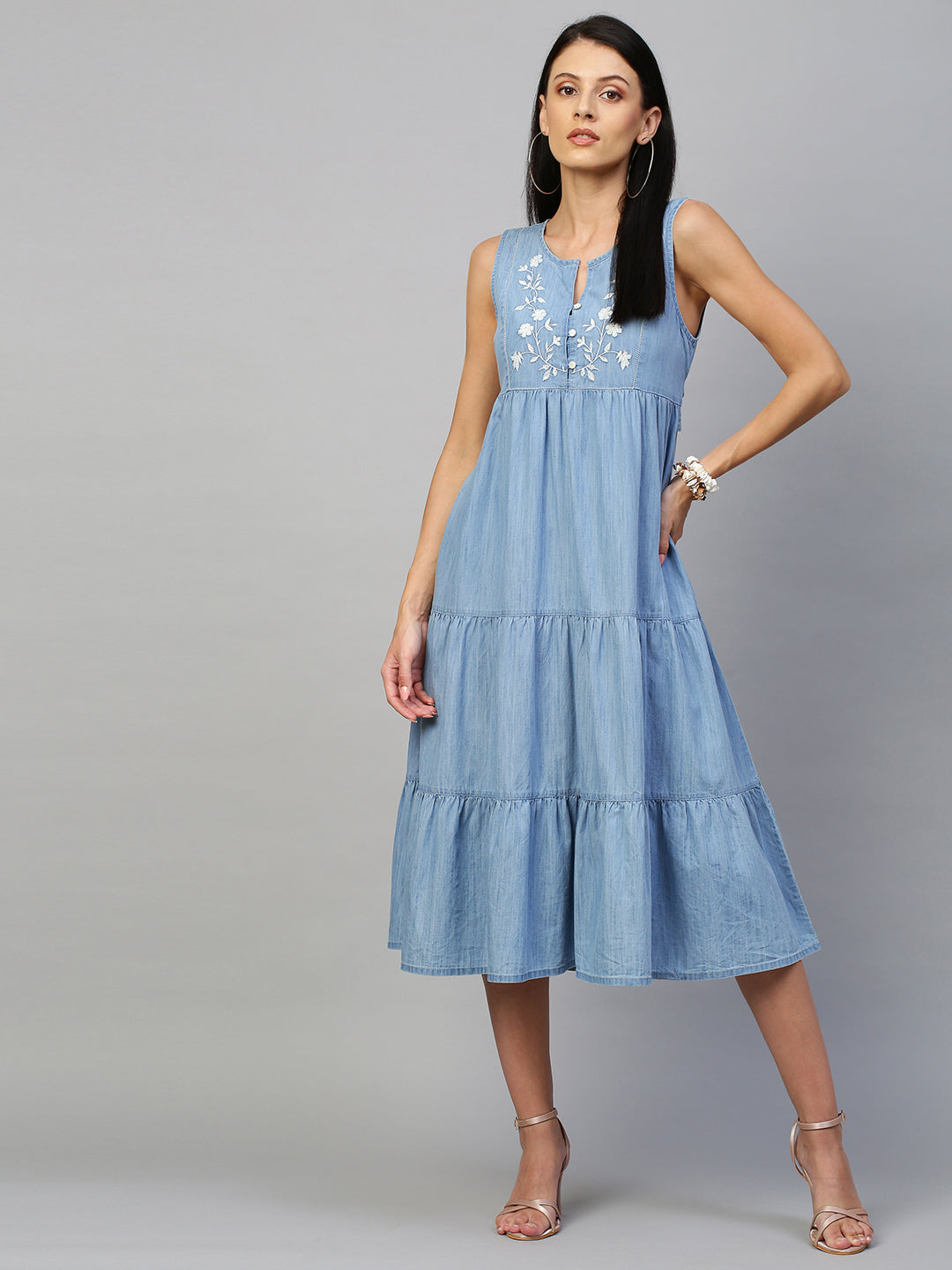 Buy Slit Denim Dress, Denim Cargo Dress for Women, Denim Midi Dress With  Short Sleeves, Rolled Sleeves Denim Dress, Vintage Denim Dress Online in  India - Etsy