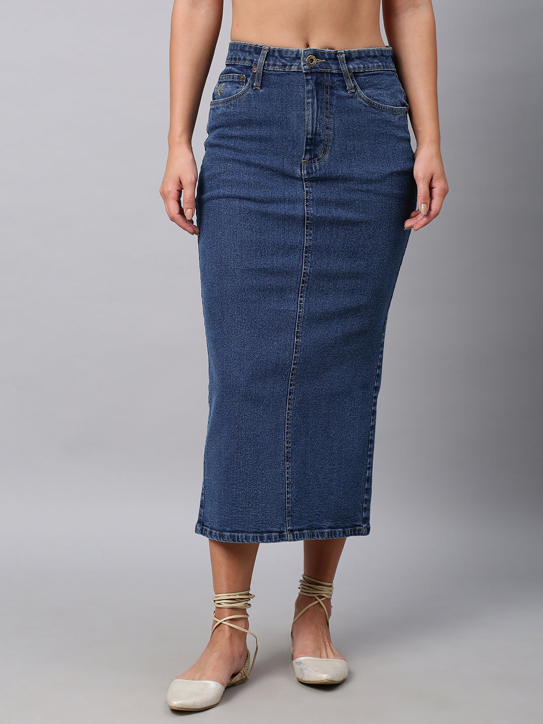How to Wear Pencil Denim Skirt in Style - Style.Fashion.Trend - News,  Celebrities, Lifestyle, Beauty & Entertainment -