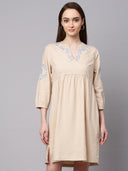 Embroidered Textured Dobby Kurta
