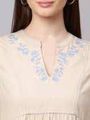 Embroidered Textured Dobby Kurta