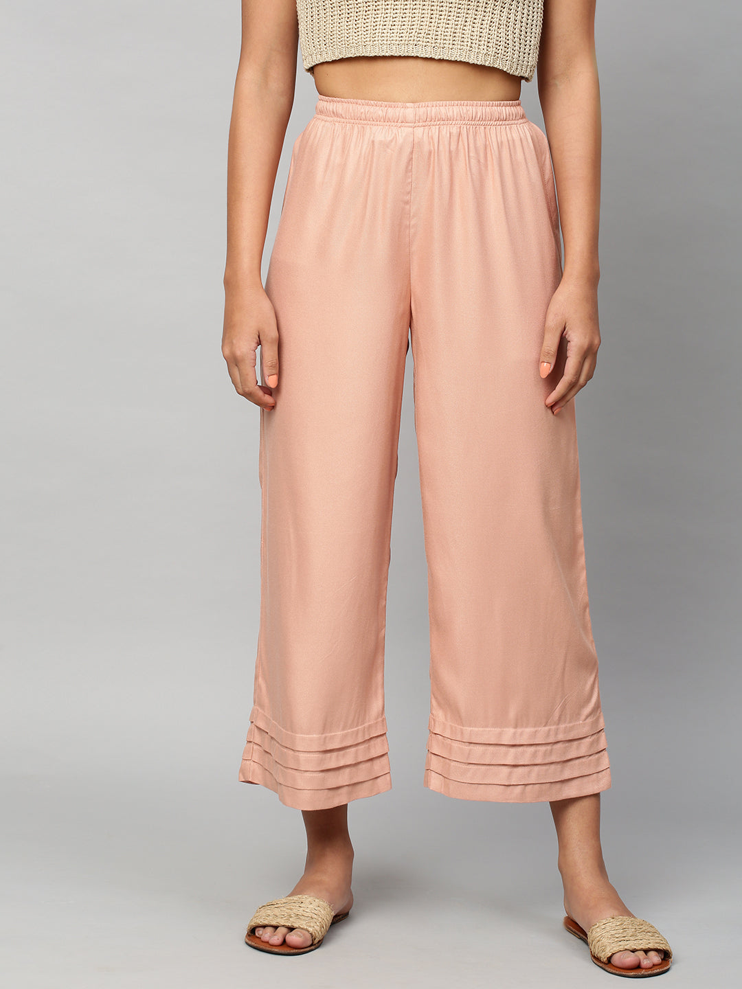 Rayon Twill Trouser With Pleat Detailing