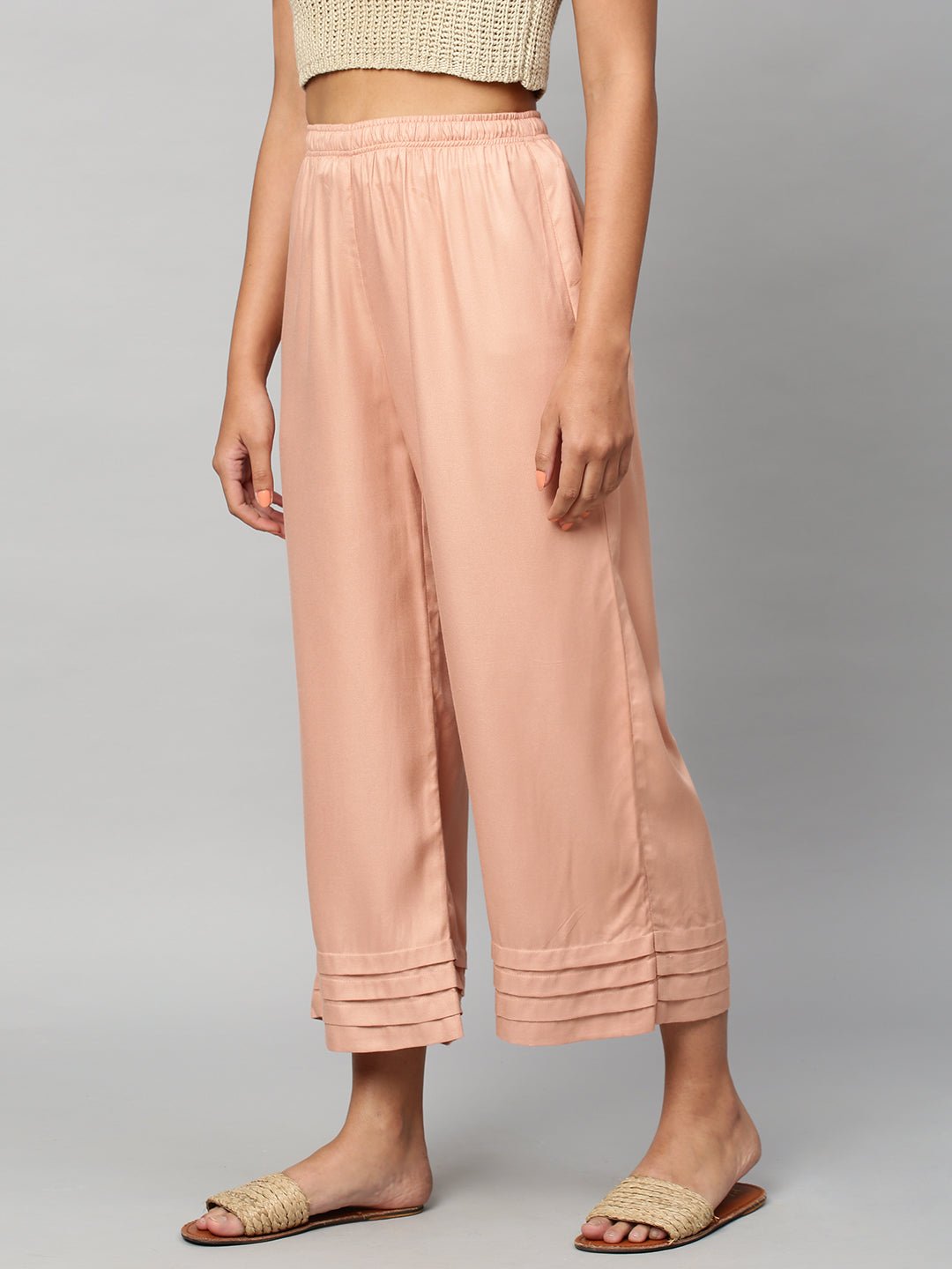 Rayon Twill Trouser With Pleat Detailing