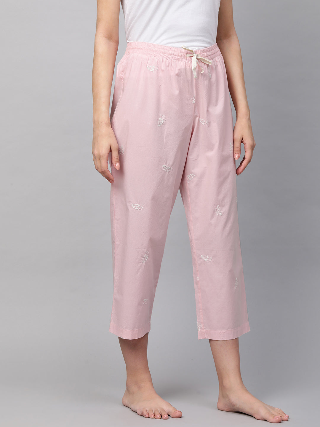 Embroidered Cropped Pyjamas