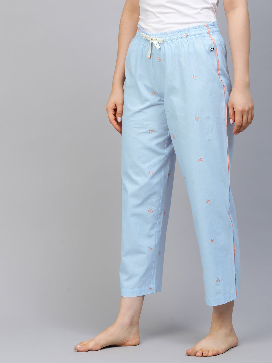 Embroidered Chambray Pyjamas