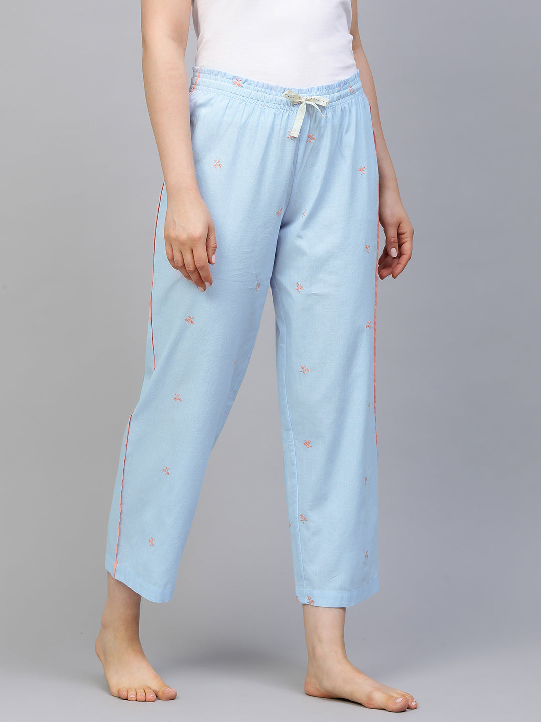 Embroidered Chambray Pyjamas