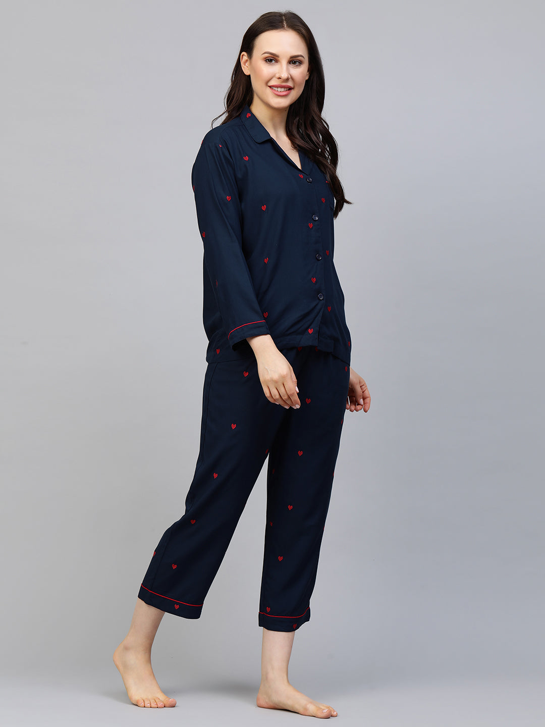 Embroidered Night Suit