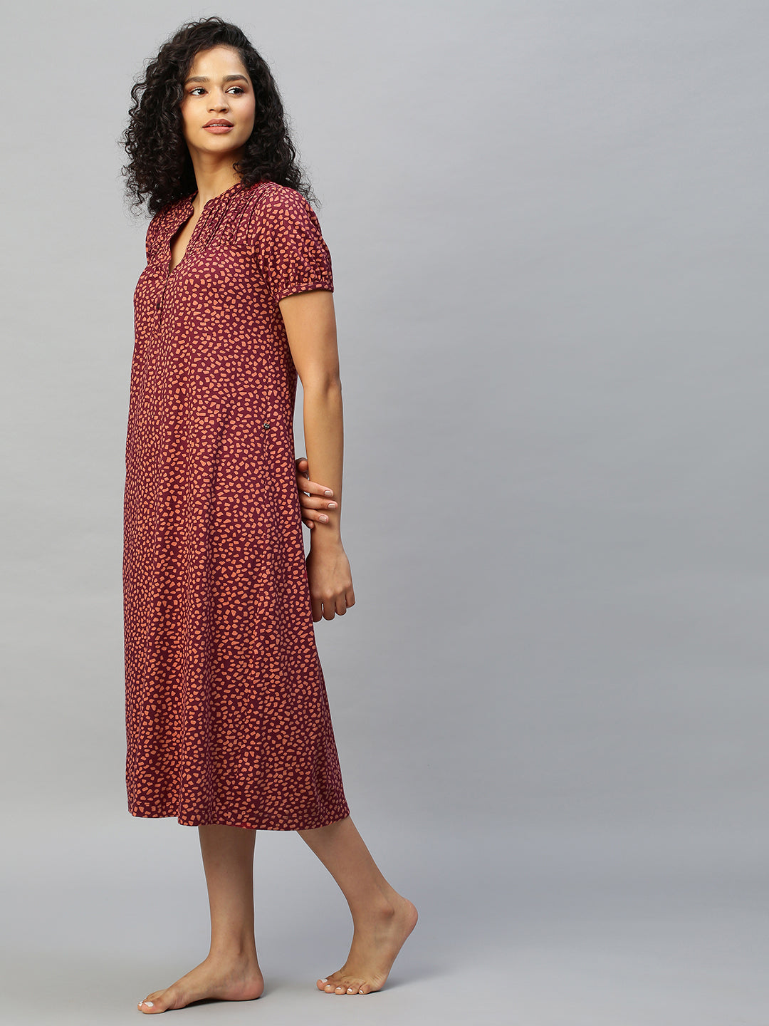 Cotton Jersey Printed Night Dress