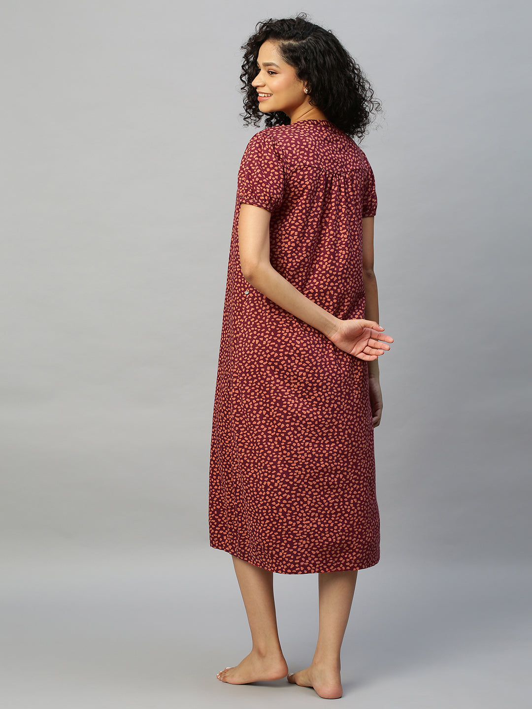 Cotton Jersey Printed Night Dress