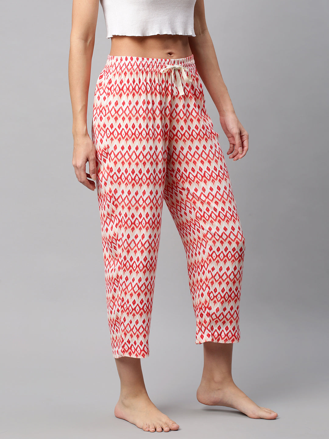 Crinkle Viscose Aztec Printed Pyjamas