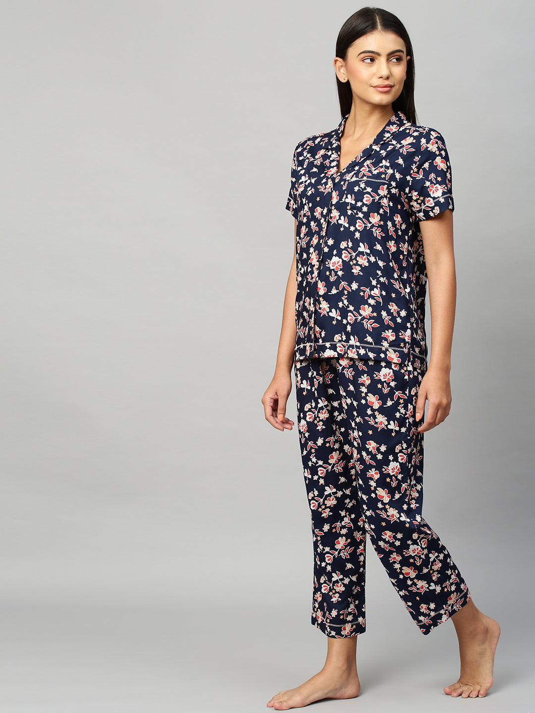 Printed Rayon Night Suit