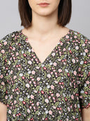 Printed Cambric Tiered Lounge Dress