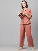 Double Fabric Crinkle Lounge Set